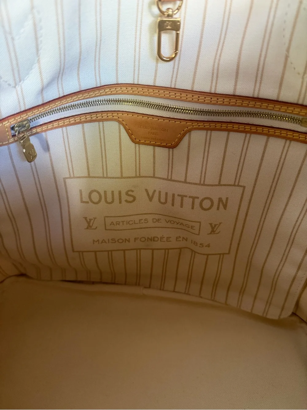 Authentic Preowned Louis Vuitton Damier Azur Neverfull MM Canvas Tote Handbag